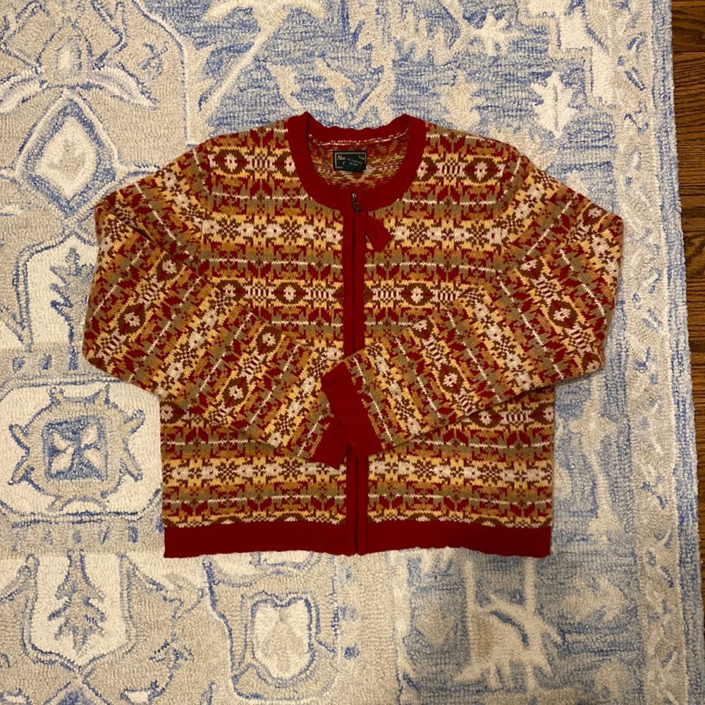 Vintage Abercrombie Wood Zip-Up sweater